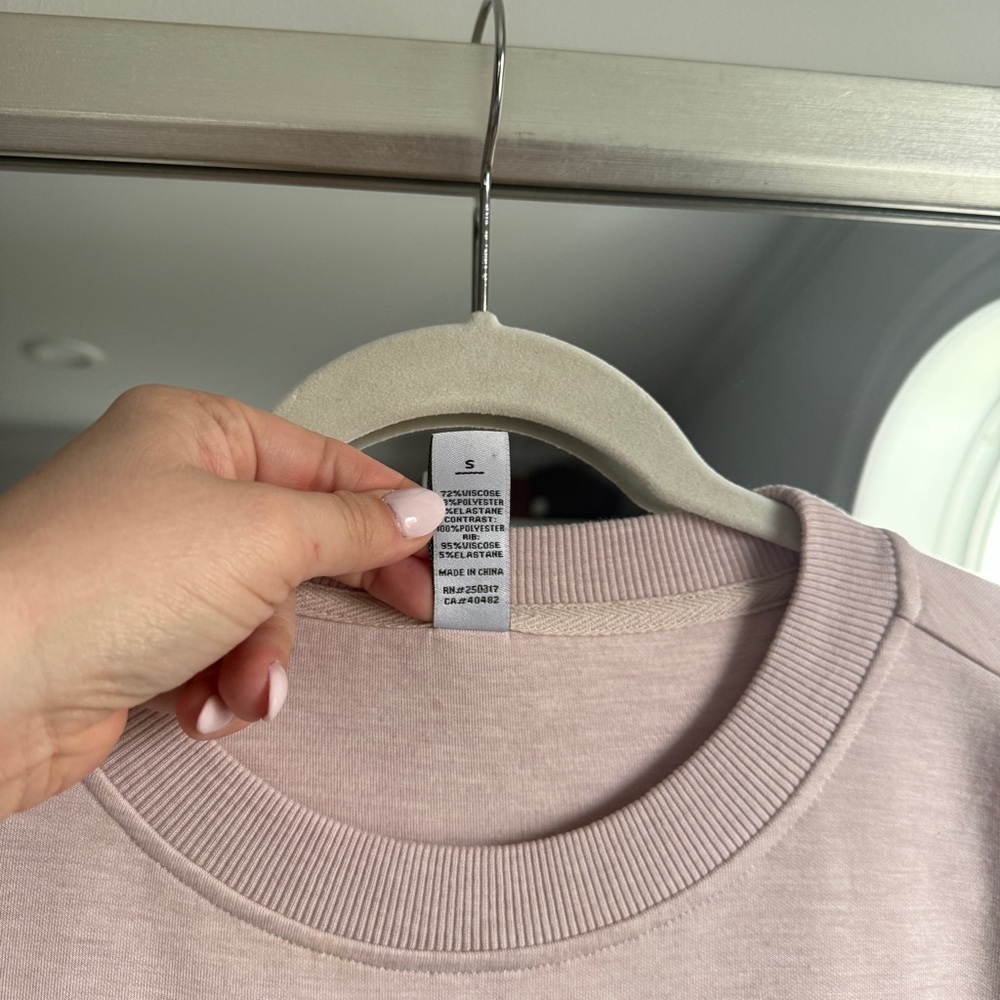 Varley Paige Longline Sweat Taupe Marl Oversized Sweatshirt dreamsoft - Picture 3 of 4